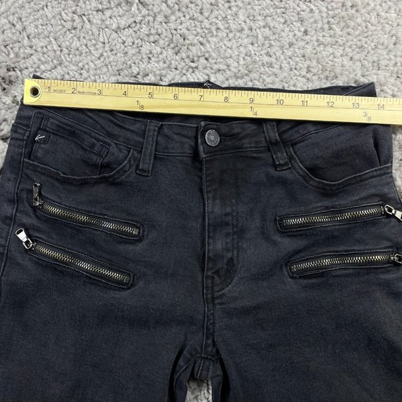 KanCan Jeans Women's Size 13 Black Mid-Rise Skinny Ankle Denim w/ Zipper Pockets - Picture 5 of 14